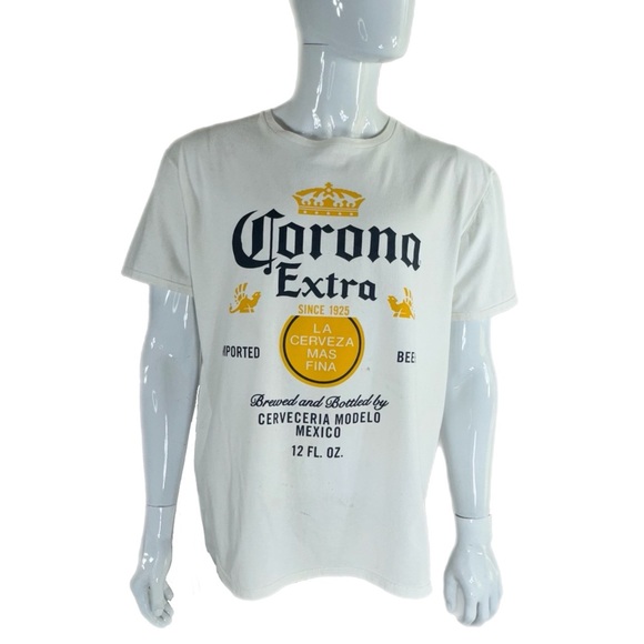 Corona Extra Men’s White Worn Condition Beer Tee - Picture 1 of 7